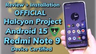 Install Official HalcyonProject Android 15 ON Redmi Note 9 اردو हिन्दी