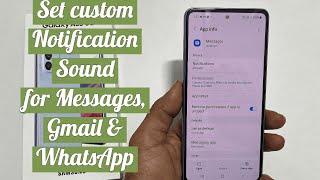 Set Different notification tone for Messages, Gmail and WhatsApp in Samsung Galaxy A53 5G
