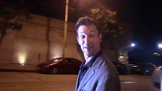 Noah Wyle gives an update on George Clooney after his scooter accident outside Craigs in West Hollyw