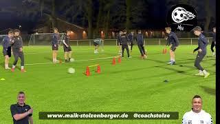 Fussballtraining: Spasstrainingsübung - Passfensterwettbewerb