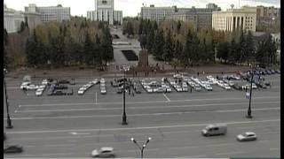 Автомобильный флешмоб в центре города