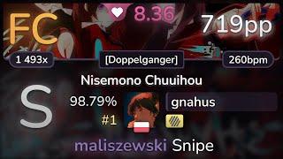 8.4⭐ gnahus | B-ko - Nisemono Chuuihou [Doppelganger] +HD 98.79% (#1 719pp FC) - osu!