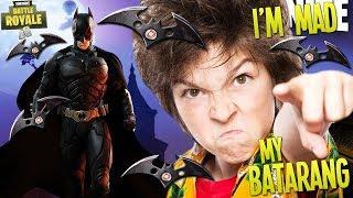 STEALING "BATARANG" from LITTLE  KID in GOTHAM CITY on FORTNITE (Funny Fortnite Trolling)