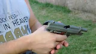 Atirando: Pistola de Pressão CO2 Swiss Arms SA 92 Full Metal 4.5mm.