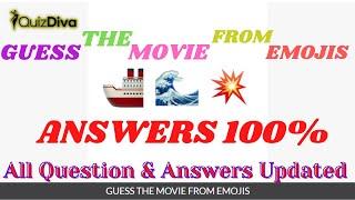 Guess the Movie from Emojis Quiz Answers100% | Quiz Diva | QuizHelping