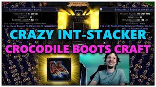 [PoE] Crafting insane crocodile boots for int-stacker - Stream Highlights #646