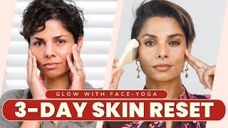 3-Day Skin Reset for Dehydrated Skin Over 40 | My Summer Glow Routine + Face Yoga