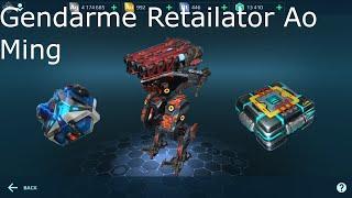 Retaliator Gendarme Ao Ming with Self-fix Unit and Diffuser. War Robots Test Server.