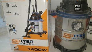 СТРОИТЕЛЬНЫЙ ПЫЛЕСОС DEXTER 20 L 1400 W. Лучший пылесос для уборки дома во время и после ремонта.