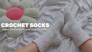 How to crochet a socks  / easy tutorial / the most comfortable socks 