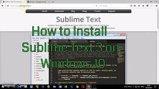 How to Install Sublime Text 3 On Windows 10