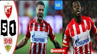 Crvena Zvezda vs Stuttgart 5-1 extended highlights all goals champions league 2024 HD