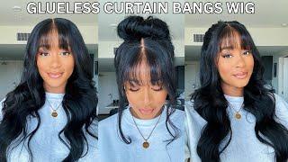 VERSATILE NEW BANG WIG FOR BEGINNERS!!GLUELESS CURTAIN BANGS WIG EFFORTLESS INSTALL|UNICE HAIR