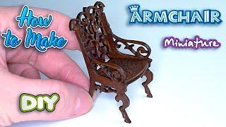 DIY Vintage Miniature chair for Dolls | Laser Cutting Tutorial | Barbie, LOL Surprise & More!