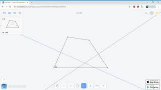 3.9 Euclidea - Center of Quadrilateral - Soluce 4L 10E