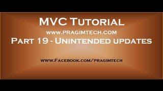 Part 19  Unintended updates in mvc