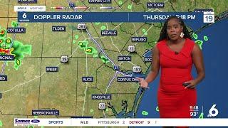 Still hot and windy but rain actvity begins