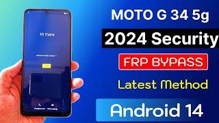 Moto G34 5g Android 14 (2024-Security) Frp Bypass Without PC