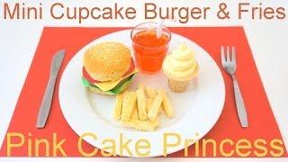 April Fools' Prank Trick Food Recipe - Mini Cupcake Burger & Fries Meal by Pink Cake Princess