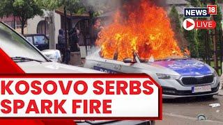 Kosovo Police Fire Tear Gas At Serb Protest Against Appointment Of Albanian Mayors | News18 Live