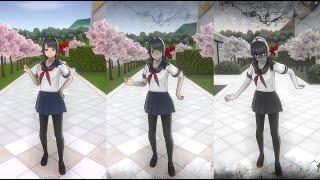 Все "позы" Аяно, смена характера в Yandere Simulator / Яндере симулятор