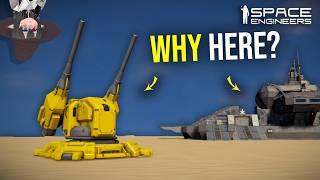 This Trick Makes Base Defense Turret Much Stronger, Space Engineers