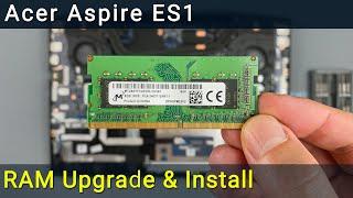 Acer Aspire ES1-532, ES1-523, ES1-533, ES1-572 RAM Upgrade and Install | Step-by-step DIY Tutorial