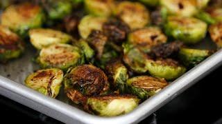 Crispy Charred Roasted Brussel Sprouts With Balsamic Vinegar Recipe