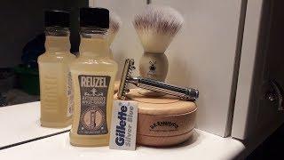 Бритье. D.R. Harris, Fatip Grande, Gillette Silver blue, Mühle synthetic brush, Reuzel. Shave review