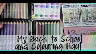 My Back to School  colouring and Stationary Haul,  | Adult Colouring  |  Adult Coloring