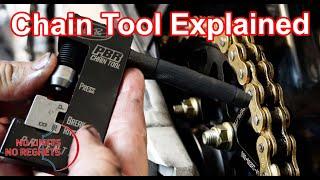 EASY How to use Motion Pro PBR CHAIN TOOL - MOTORCYCLE Chain REPLACEMENT Master Link