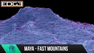 Maya Beginners Tutorial -  How to Create a Mountain Terrain Fast HD