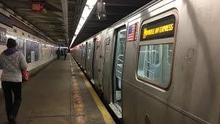 IND Queens Blvd Line: (E) (F) Exp and (M) (R) Lcl Trains @ 65th St (R46, R160A-1, R160A-2, R160B)