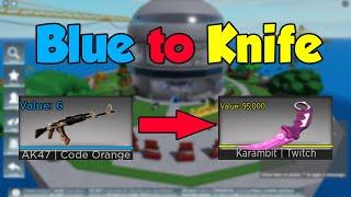 From a BLUE to a KNIFE | Counter Blox Trading!