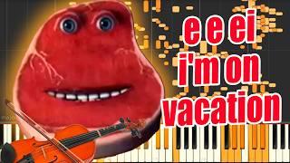 E e ei I'm On Vacation but it's Violin MIDI (Auditory Illusion) | I'm On Vacation Violin sound