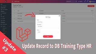 Update Record to DB Training Type HR Laravel | System Management