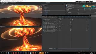 Unity stylized nuclear explosion