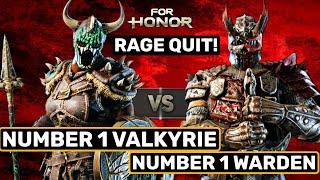 NUMBER 1 RANKED VALKYRIE VS NUMBER 1 RANKED WARDEN! HE RAGE QUIT!