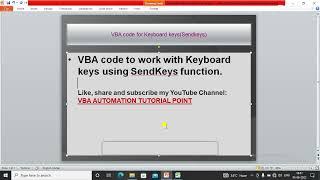 VBA code to work with Keyboard keys using SendKeys method (SendKeys)