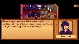 Sebastian's 2 hearts event - Stardew Valley