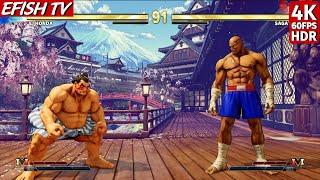 E. Honda vs Sagat (Hardest AI) - Street Fighter V