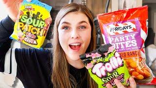 CANDY FUNHOUSE HAUL + TASTE TEST | candy funhouse unboxing + trying international snacks & candy