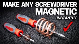 How to MAGNETIZE Screwdrivers Bits & Tools INSTANTLY