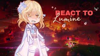 Genshin impact react to lumine [engl/rus] angst | Реакции геншин импакт на люмин [англ/рус]