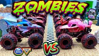 Toy Diecast Monster Truck Racing Tournament | October Spooky Race #4 | Zombie Runners Halloween Race