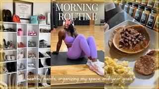 5 AM SUMMER MORNING ROUTINE ️ mid year reset, organizing my life, productive vlog