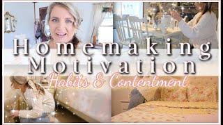 Habits as Homemakers| Learning to be Content with Less| CLEAN WITH ME Homemaking Motivation