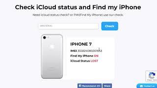 Free Check iCloud status and Find my iPhone Serial and IMEI