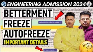 Live Cap Round 1 Betterment and Freeze ||Engineering Cap Round 1 Seat Acceptance Process 2024 ASC