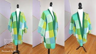 Crochet Oversize & Long Patchwork Cardigan